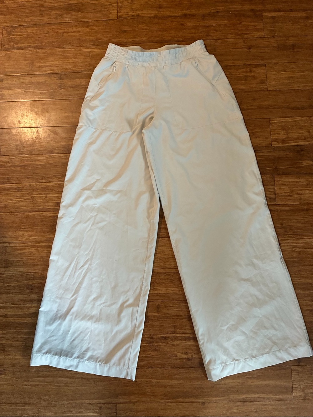 lululemon athletica Cream Wide-Leg Track Pants